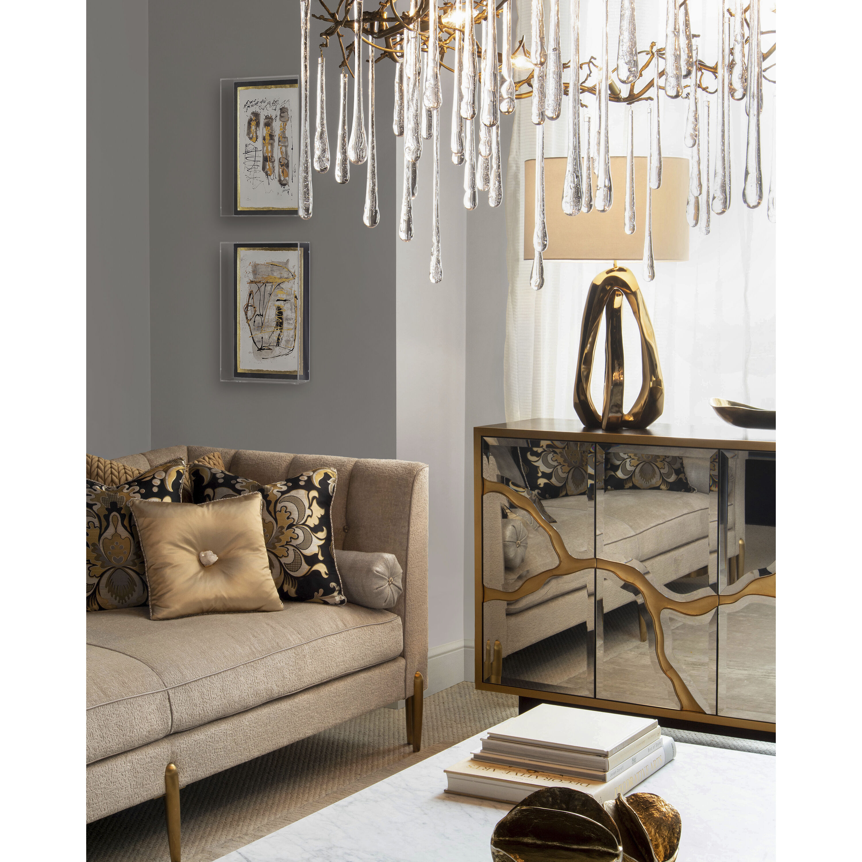 Leah 8 Light 51 inch Brass Chandelier Ceiling Light 